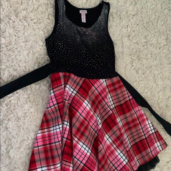 Plaid and Black Dress - Picture 1 of 2